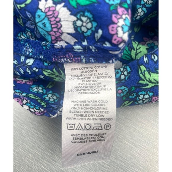 LOFT WOMEN Petite Floral Smocked Ruffle Yoke Top PM - Picture 7 of 13